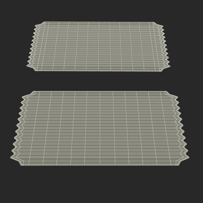 3D Blank Movie Ticket model