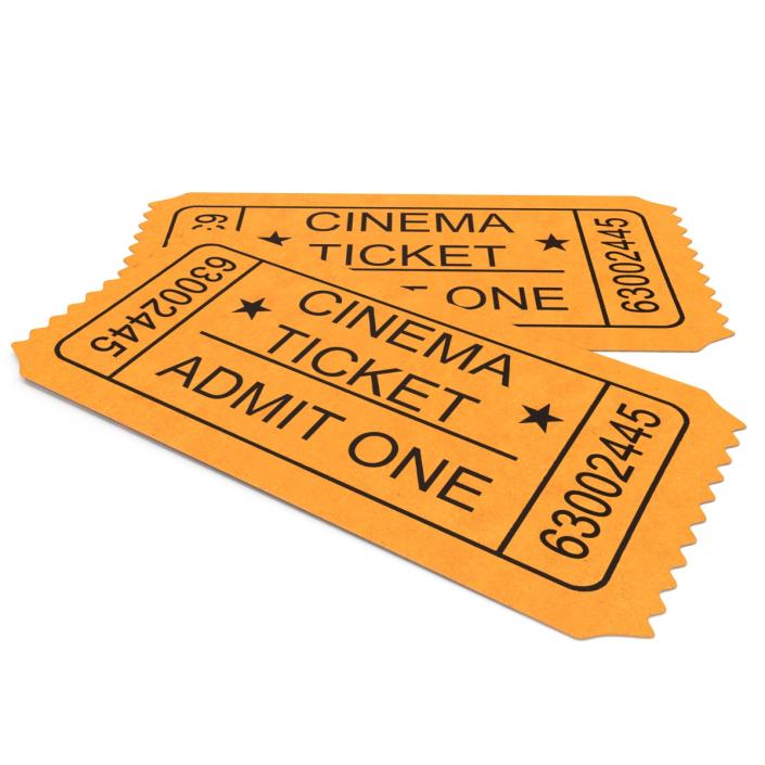 3D Cinema Ticket model