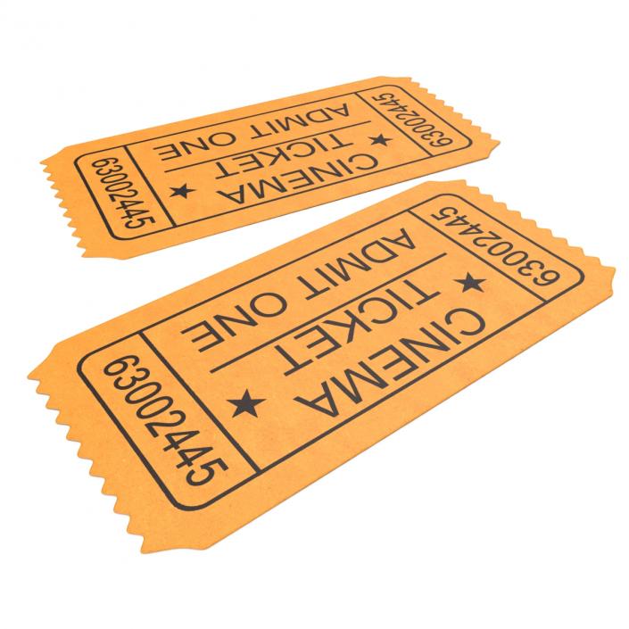 3D Cinema Ticket model