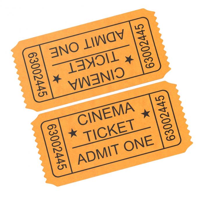 3D Cinema Ticket model