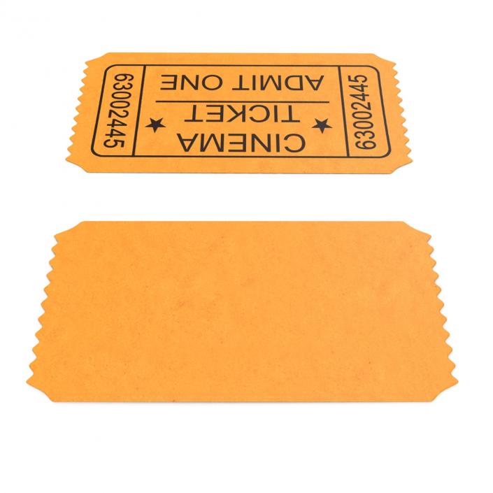 3D Cinema Ticket model