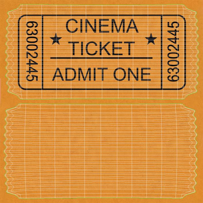 3D Cinema Ticket model