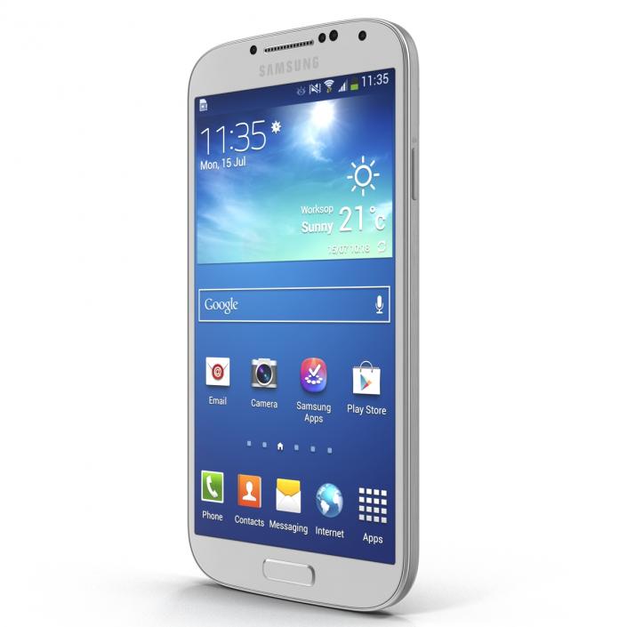 3D Samsung Galaxy S4 White model