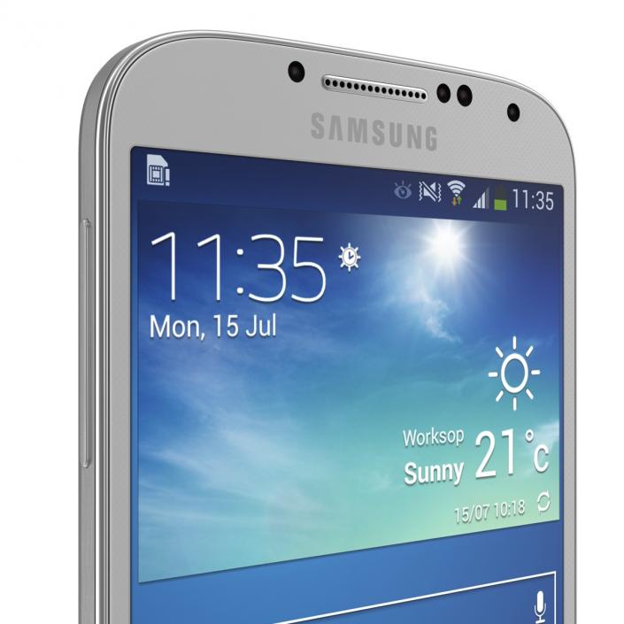 3D Samsung Galaxy S4 White model