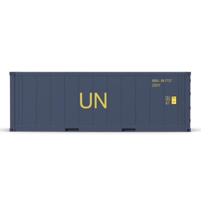 3D ISO Refrigerated Container Blue