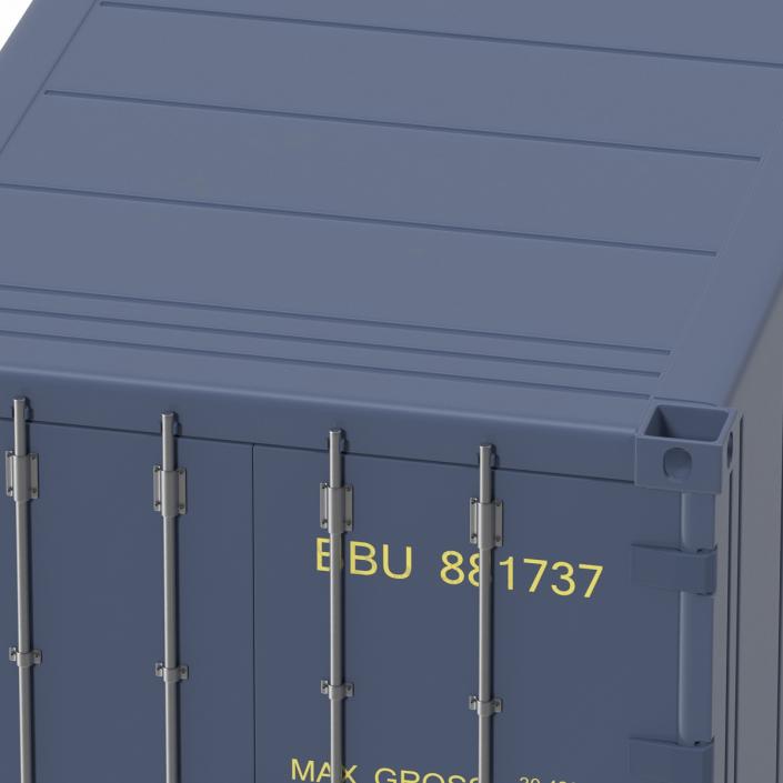 3D ISO Refrigerated Container Blue