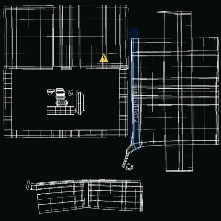 3D ISO Refrigerated Container Blue