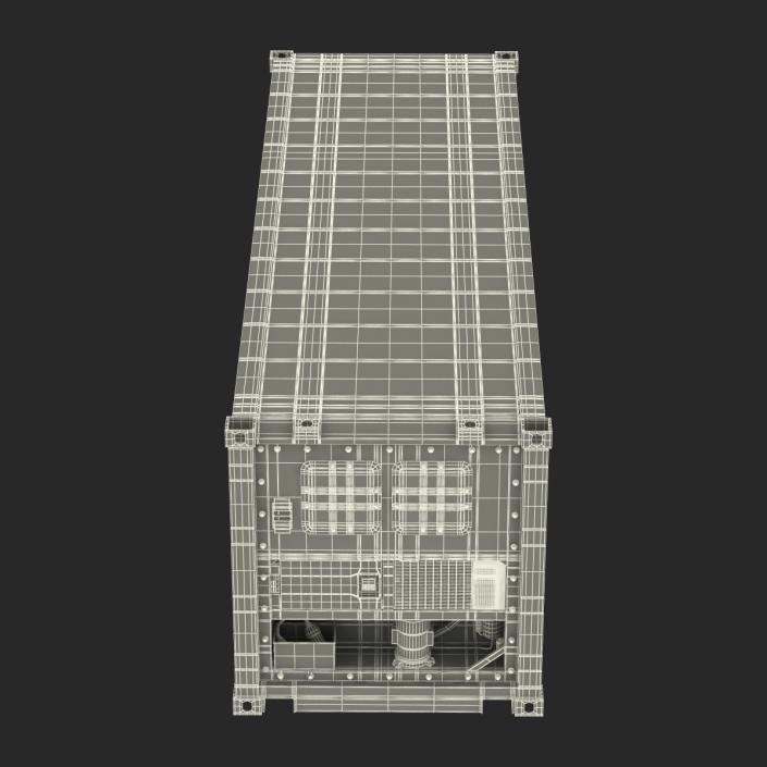 3D ISO Refrigerated Container Blue