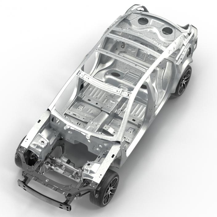 Car Frame with Chassis 3D