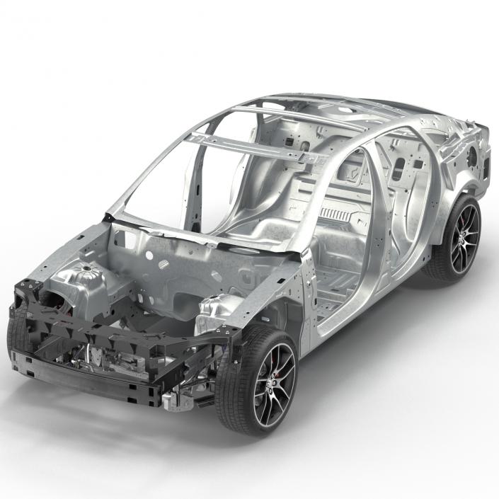 Car Frame with Chassis 3D