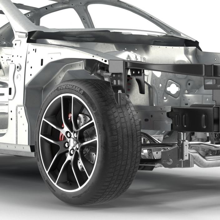 Car Frame with Chassis 3D