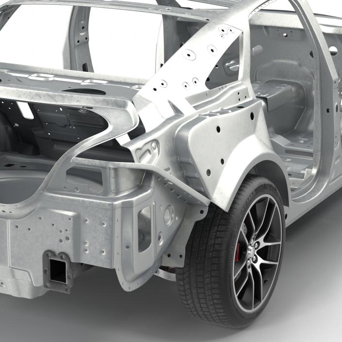 Car Frame with Chassis 3D