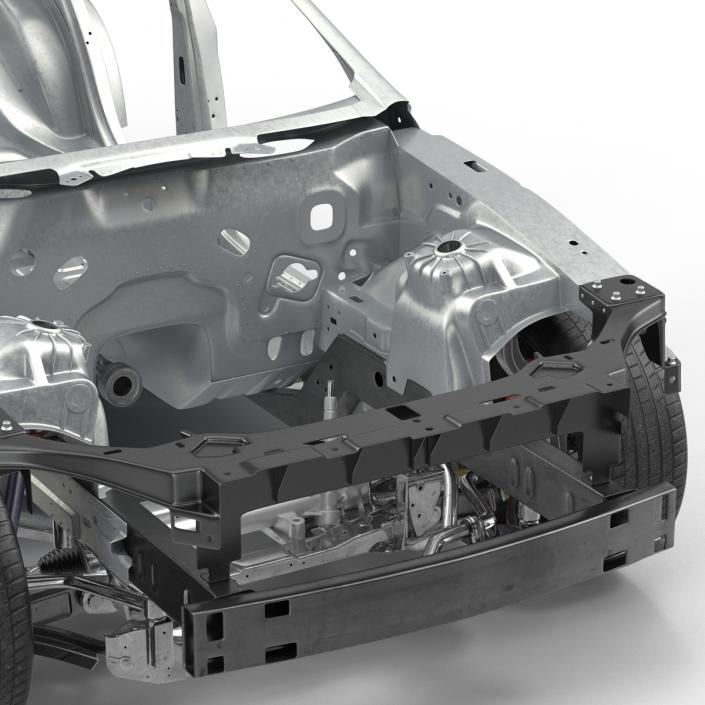 Car Frame with Chassis 3D