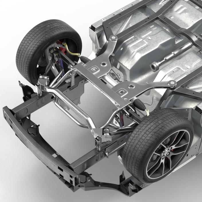 Car Frame with Chassis 3D