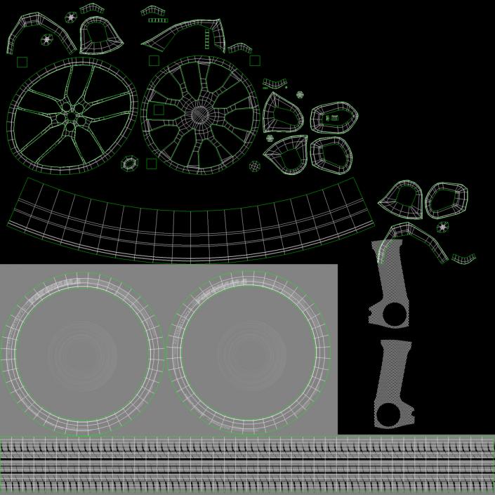 Car Frame with Chassis 3D