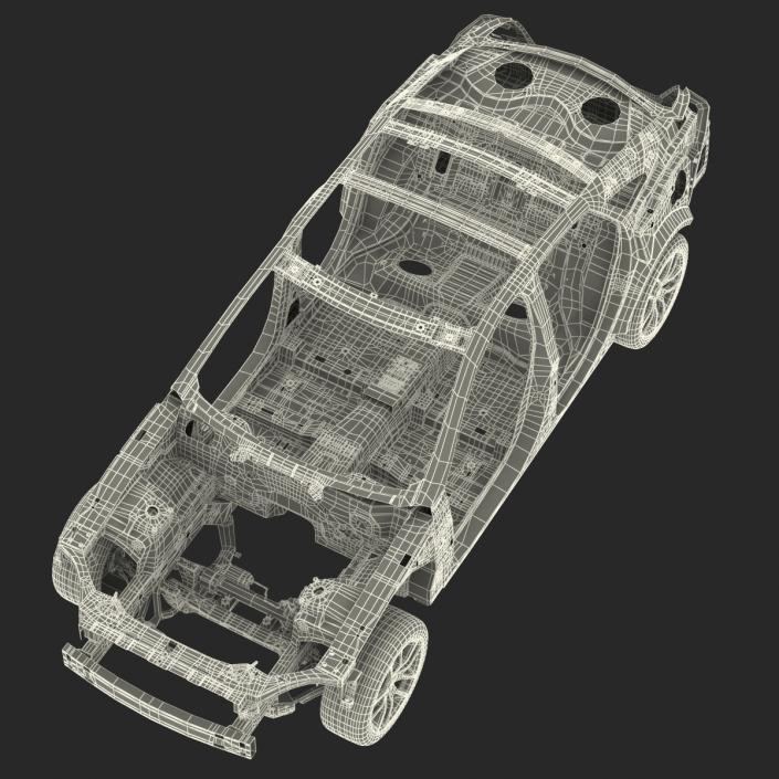 Car Frame with Chassis 3D