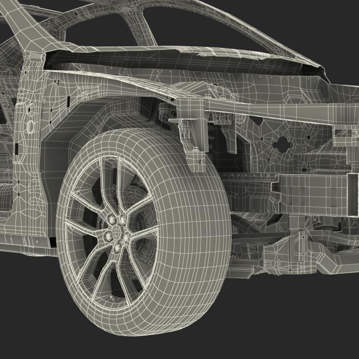 Car Frame with Chassis 3D