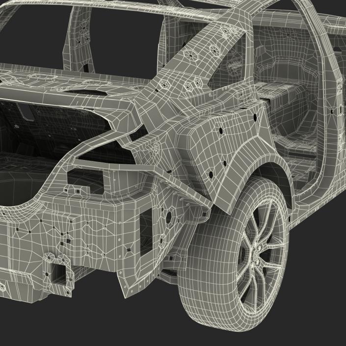 Car Frame with Chassis 3D