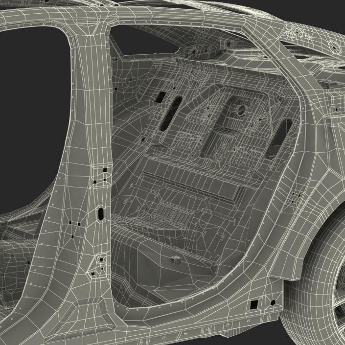 Car Frame with Chassis 3D