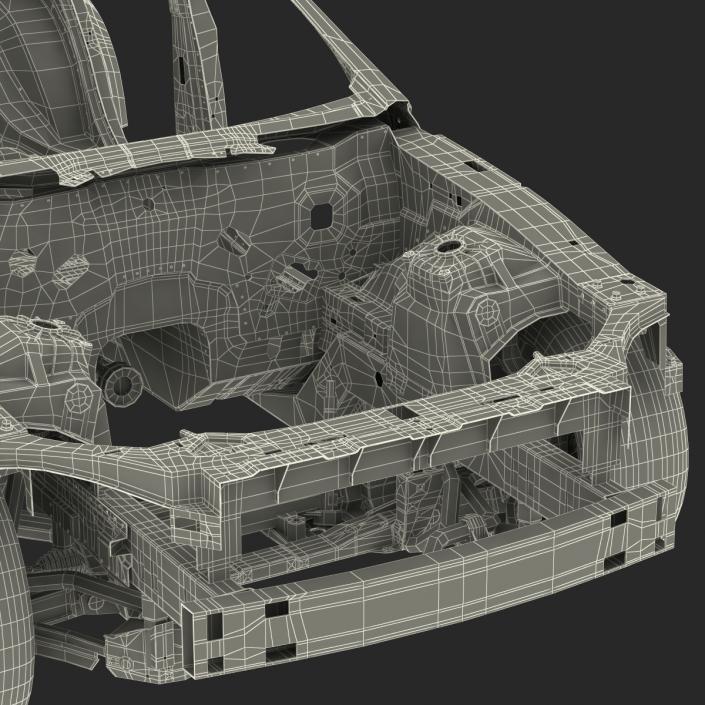 Car Frame with Chassis 3D