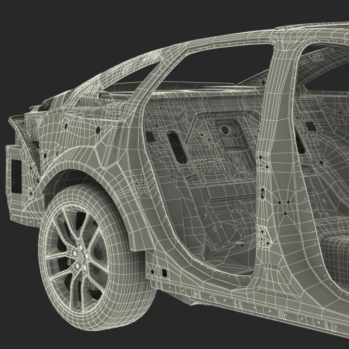 Car Frame with Chassis 3D