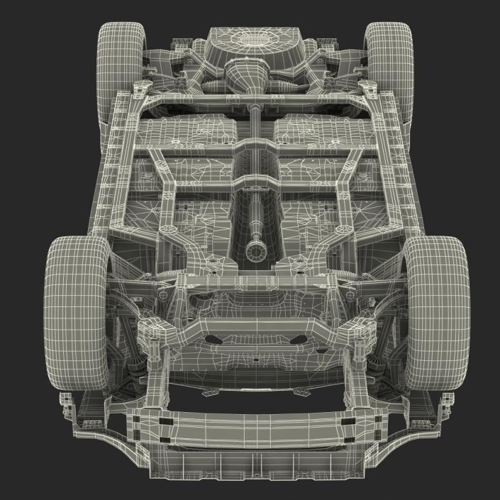 Car Frame with Chassis 3D