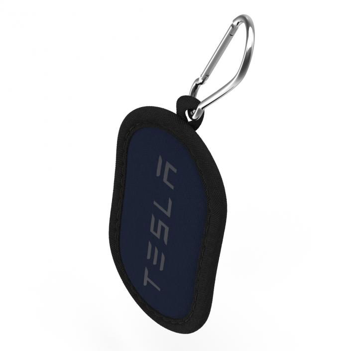 3D Tesla Key Fob Inside Blue Cover