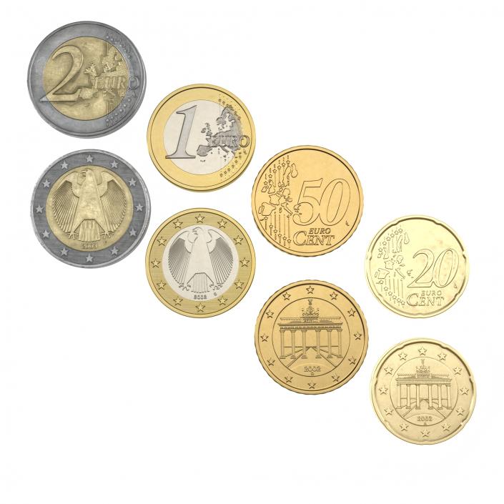 3D model German Euro Coins 3D Models Collection 2