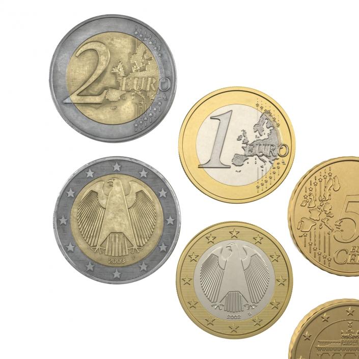 3D model German Euro Coins 3D Models Collection 2