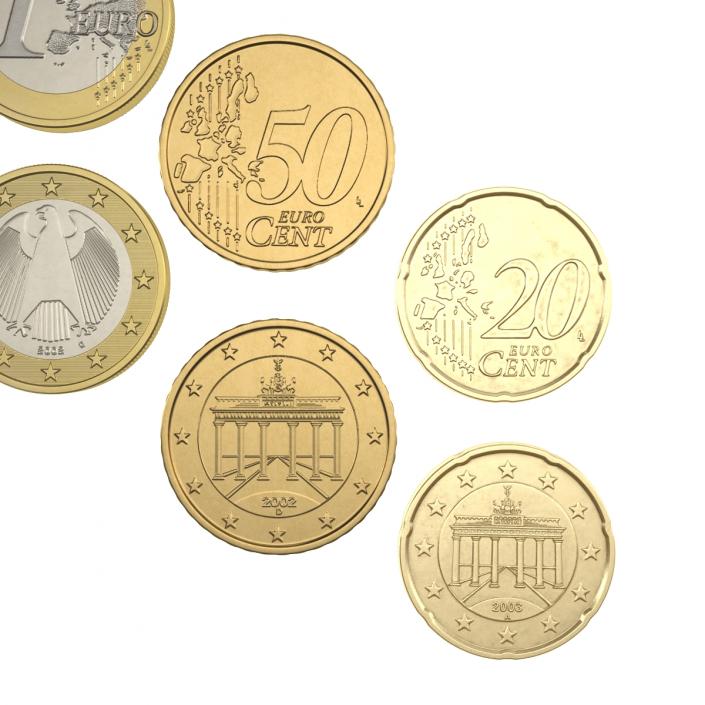 3D model German Euro Coins 3D Models Collection 2