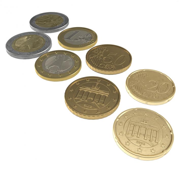 3D model German Euro Coins 3D Models Collection 2