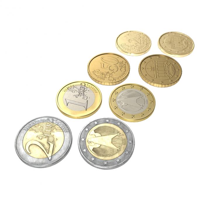 3D model German Euro Coins 3D Models Collection 2