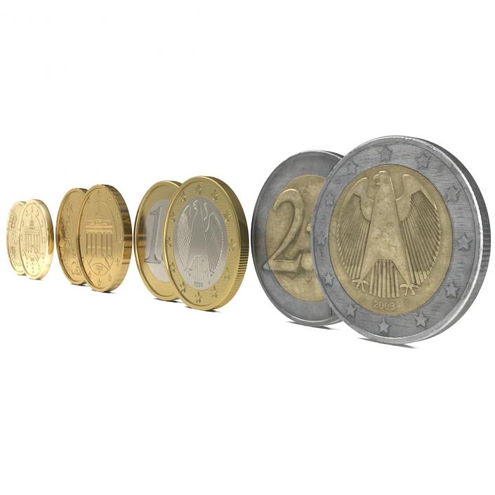 3D model German Euro Coins 3D Models Collection 2