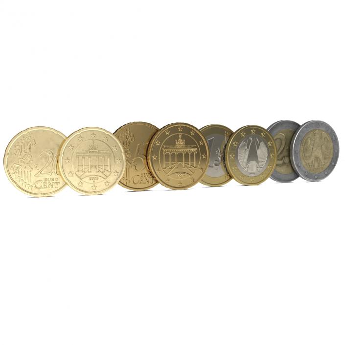 3D model German Euro Coins 3D Models Collection 2