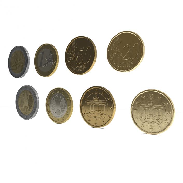 3D model German Euro Coins 3D Models Collection 2