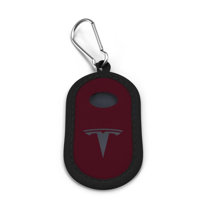 3D model Tesla S Key Fob Red Cover