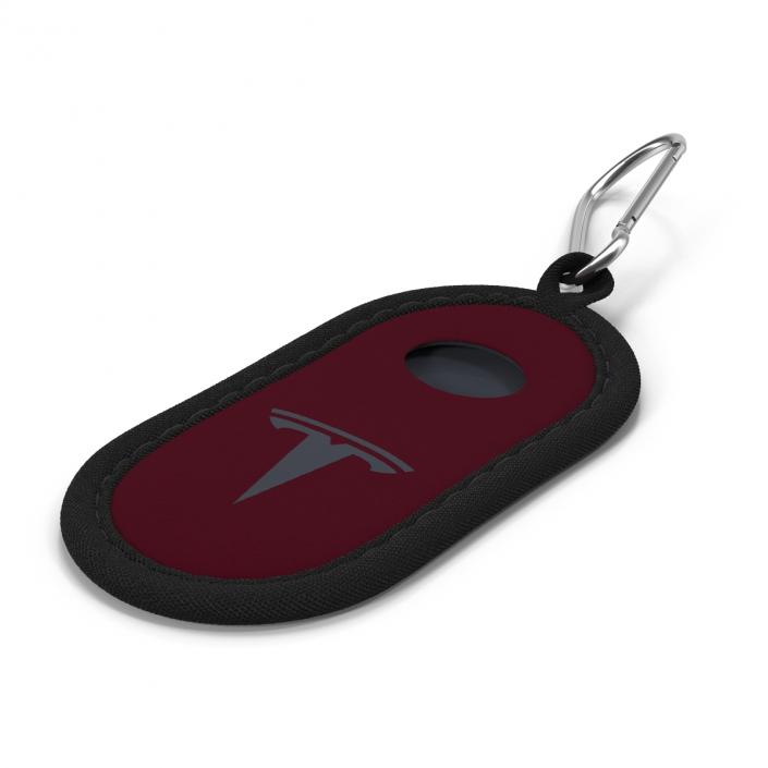 3D model Tesla S Key Fob Red Cover