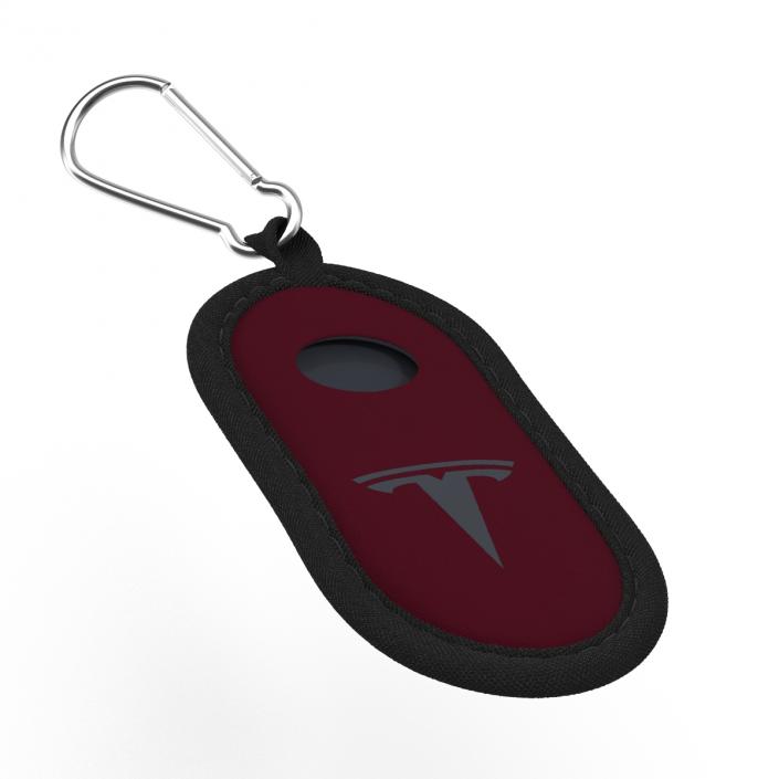 3D model Tesla S Key Fob Red Cover