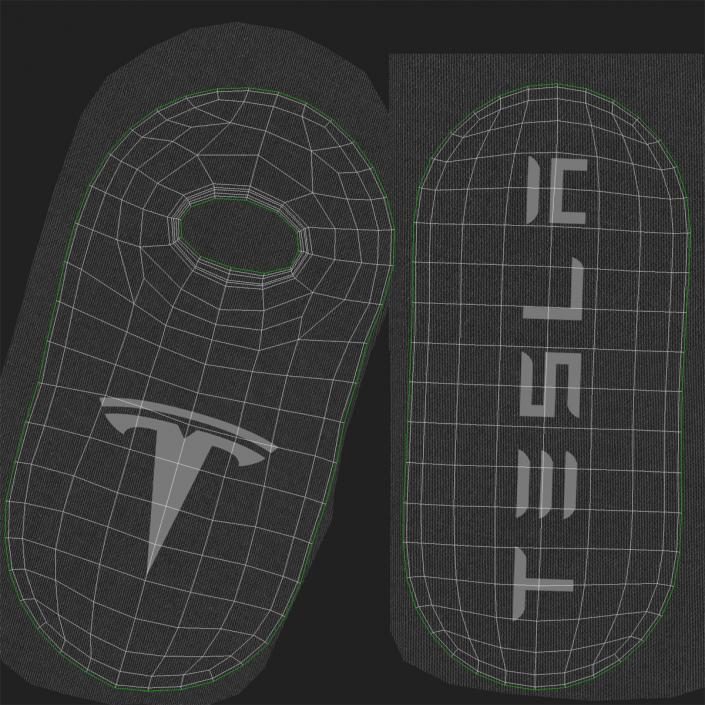 3D model Tesla S Key Fob Red Cover