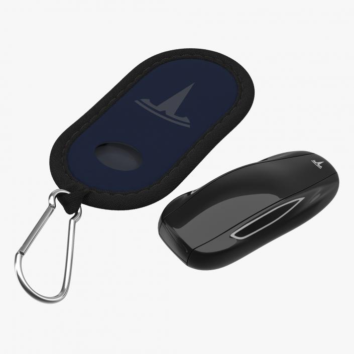 3D model Tesla S Key Fob And Blue Cover