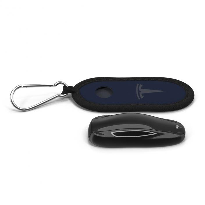 3D model Tesla S Key Fob And Blue Cover