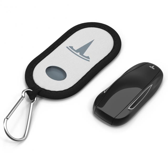 3D Tesla S Key Fob And White Cover