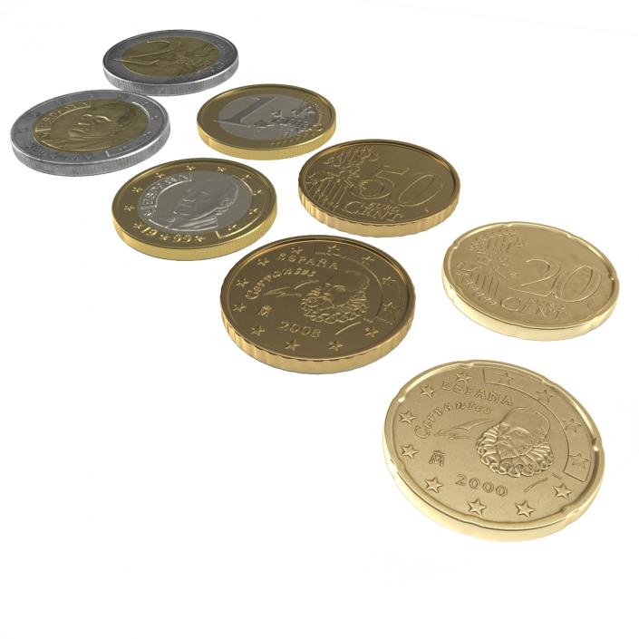 Spain Euro Coins 3D Models Collection 2 3D model