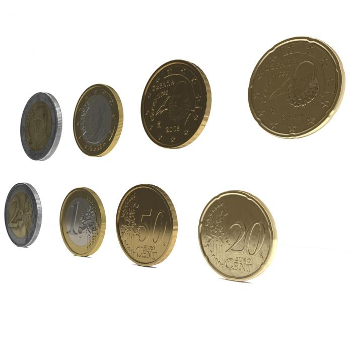 Spain Euro Coins 3D Models Collection 2 3D model