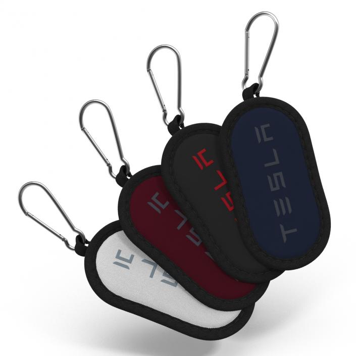 3D Tesla S Key Fob Covers Collection model