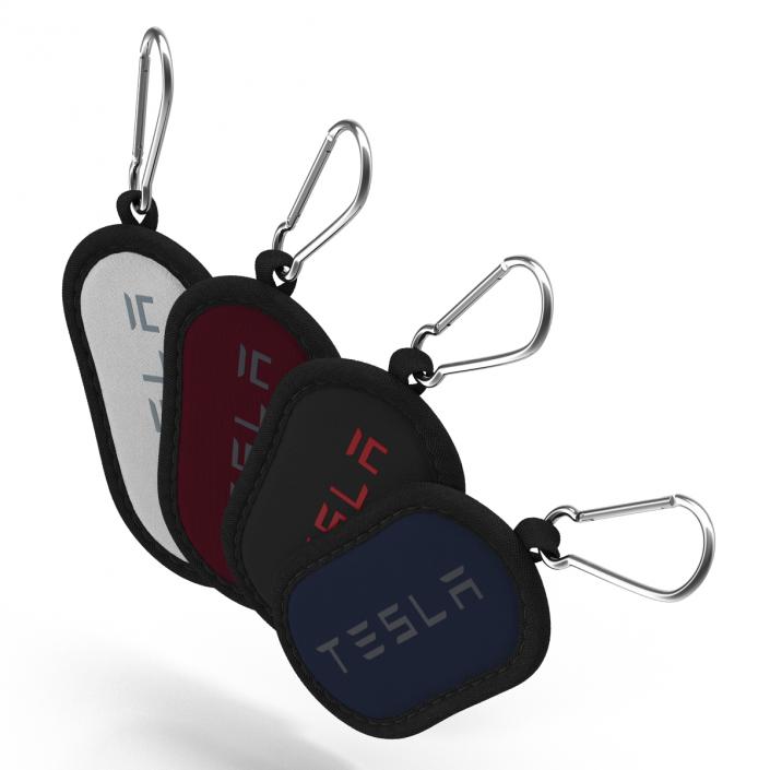 3D Tesla S Key Fob Covers Collection model