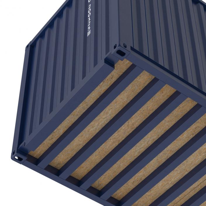 3D 20 ft ISO Container Blue 2