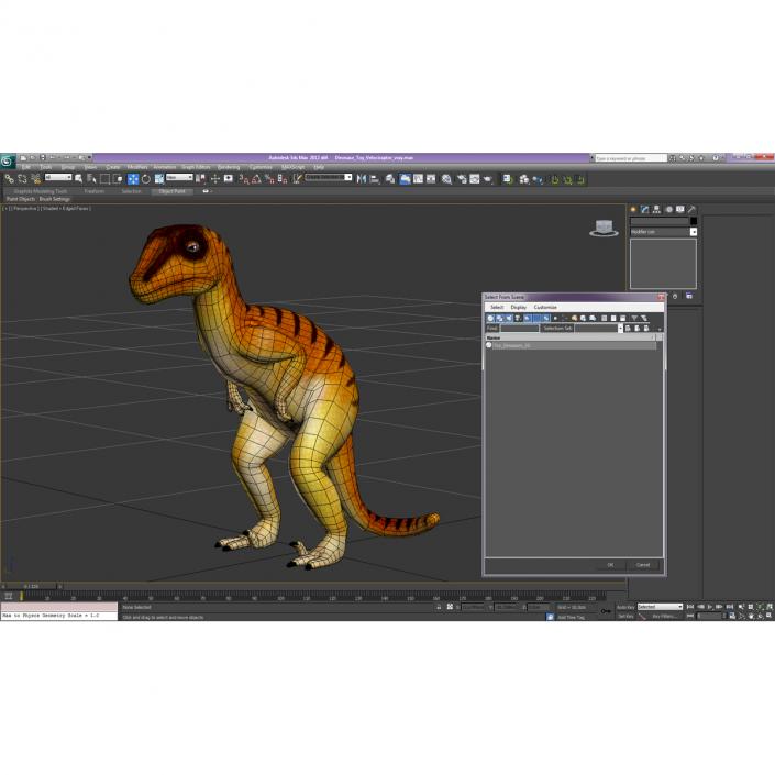 3D model Dinosaur Toy Velociraptor