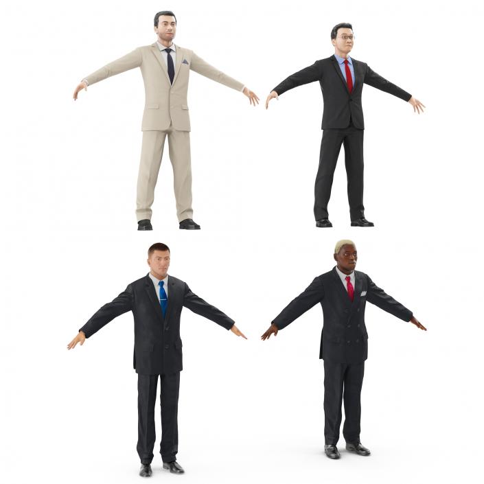 3D model Rigged Businessmans Collection