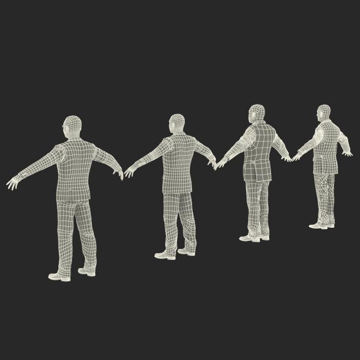 3D model Rigged Businessmans Collection